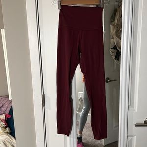 Burgundy lululemon leggings